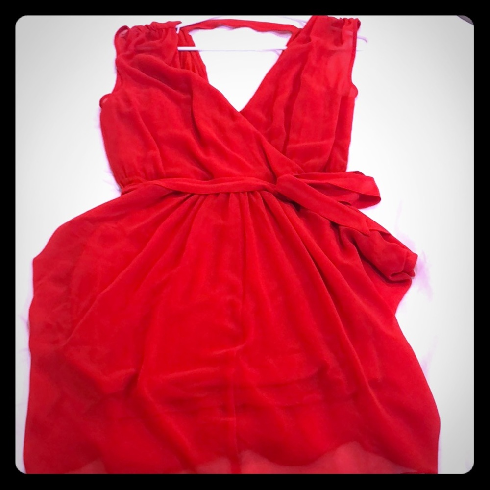 Bebe | Orange/Red Cocktail Dress